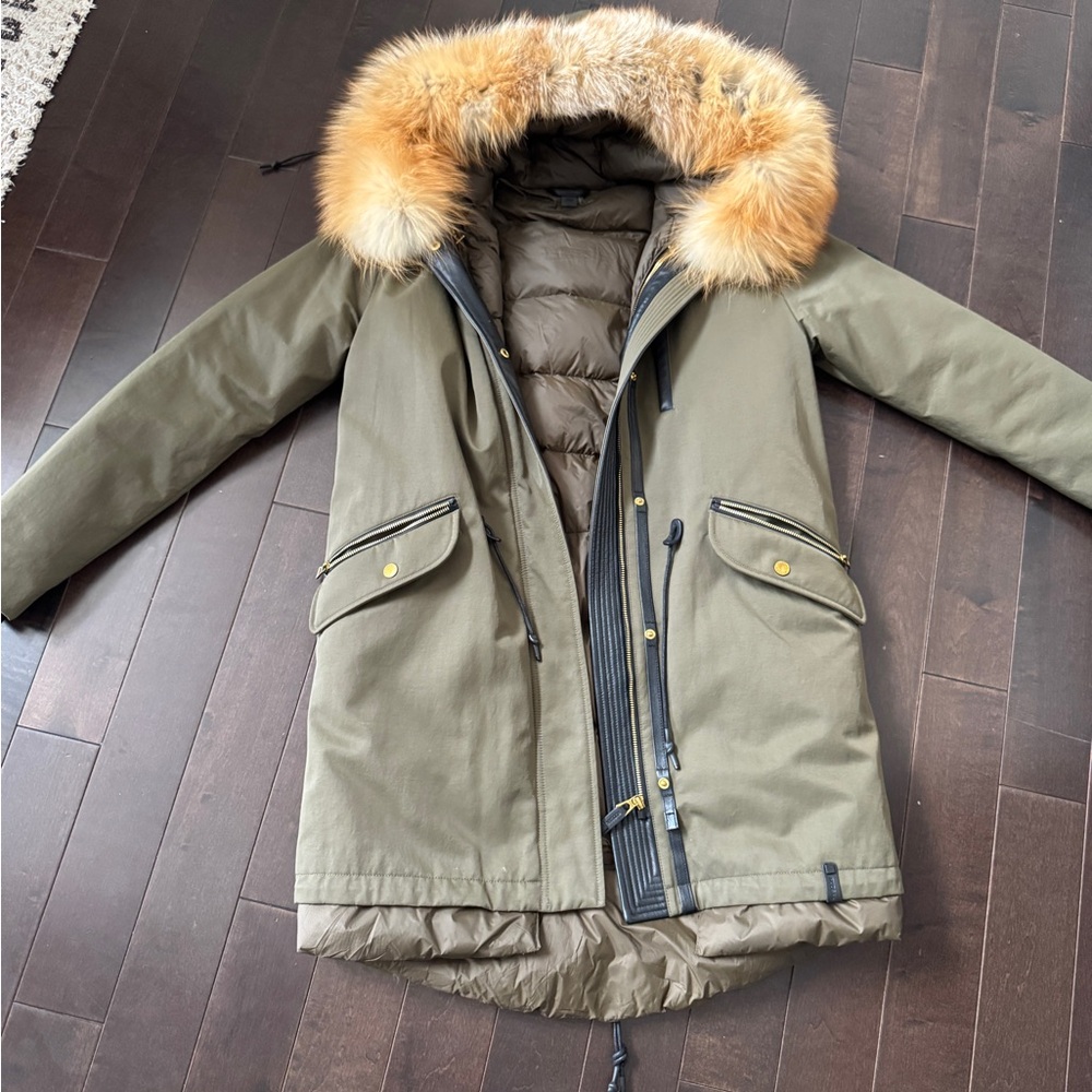 RUDSAK Olive Green Fur-Trimmed Ski & Snow Jacket
